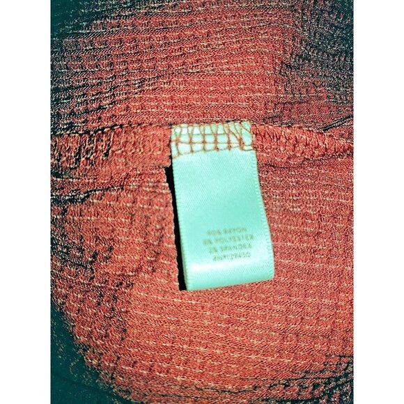 LC Lauren Conrad Top Blouse Women Keyhole Back Bell Short Sleeve Size Medium - Picture 6 of 7